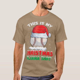 T-shirt C'Est Mon Pajama De Noël Baseball Santa Hat Bo