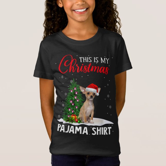 T-Shirt C'Est Mon Pajama De Noël Chihuahua Xmas Chien Lov (Devant)