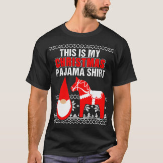 T-shirt C'Est Mon Pajama De Noël Dala Cheval Gnome Tomt