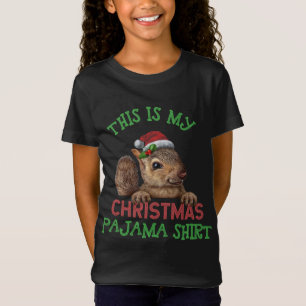 T-Shirt C'Est Mon Pajama De Noël D'Écureuil Qui Correspond