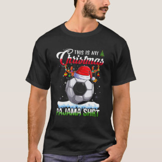 T-shirt C'Est Mon Pajama De Noël Drôle De Football Reindee