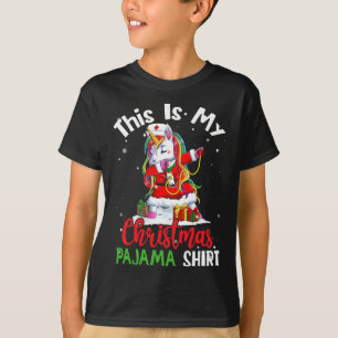 T-shirt C'Est Mon Pajama De Noël Drôle Père Noël Unicorn 2