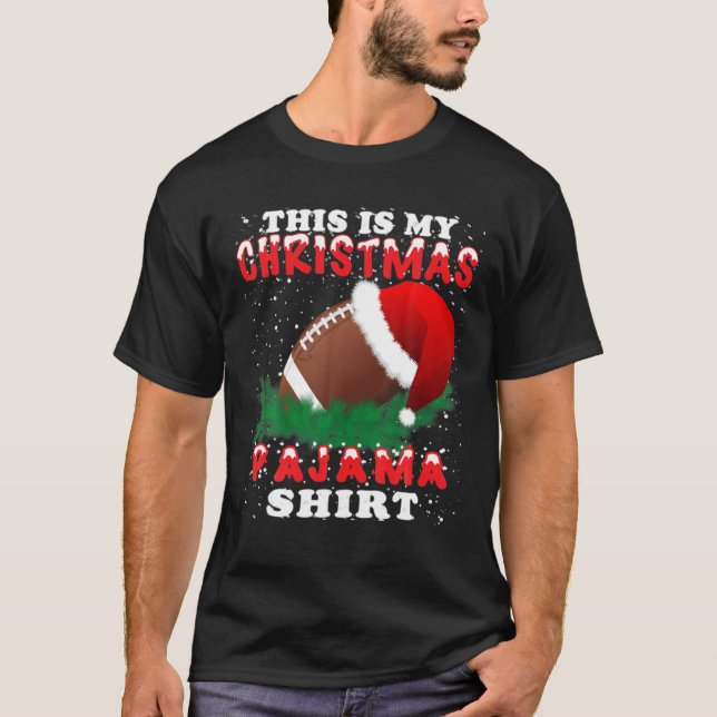 T-shirt C'Est Mon Pajama De Noël Football (Devant)