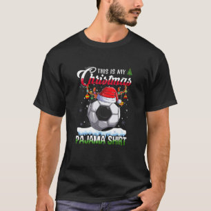 T-shirt C'Est Mon Pajama De Noël Football Lumière De Noël