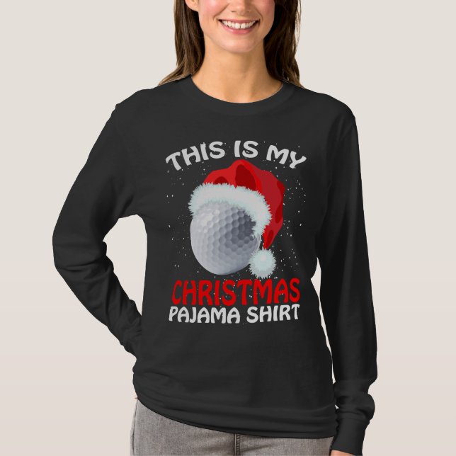 T-shirt C'Est Mon Pajama De Noël Golf- Golf Noël (Devant)