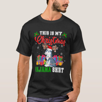 T-shirt C'Est Mon Pajama De Noël Père Noël Reindeer Wolf L