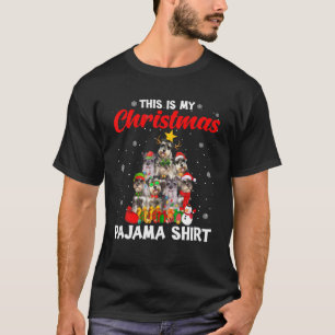 T-shirt C'Est Mon Pajama De Noël Schnauzer Chien Xmas Tre