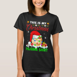 T-shirt C'Est Mon Pajama De Noël Volleyball F De Santa Hat
