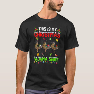 T-shirt C'Est Mon Pajama De Noël Xmas Leopard Gecko Squ