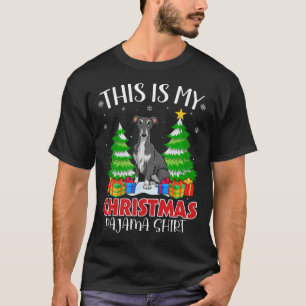 T-shirt C'Est Mon Pajama Greyhound Dog Xmas Pjs
