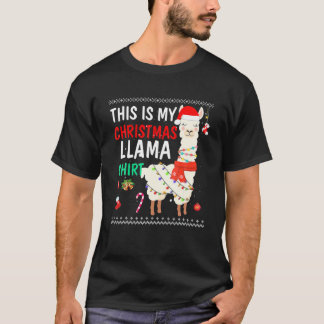 T-shirt C'Est Mon Pajama Llama de Noël Top Chris