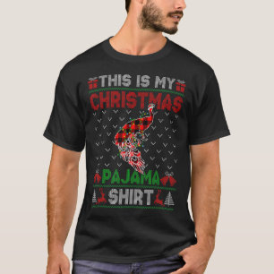 T-shirt C'Est Mon Pajama Pajama Peacock De Noël Lumières D