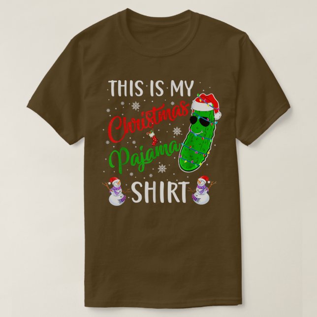 T-shirt C'Est Mon Pajama Pajama Père Noël Xmas Holi (Design devant)