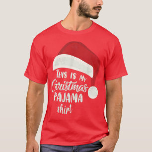 T-shirt C'Est Mon Pajama Tee Noël Casquette Funny Hol