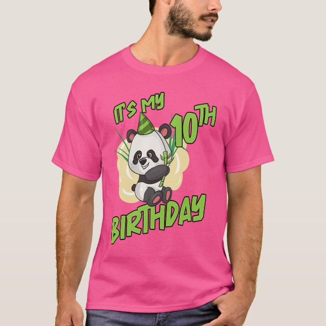 T-shirt C'Est Mon Panda D'Anniversaire 10 (Devant)