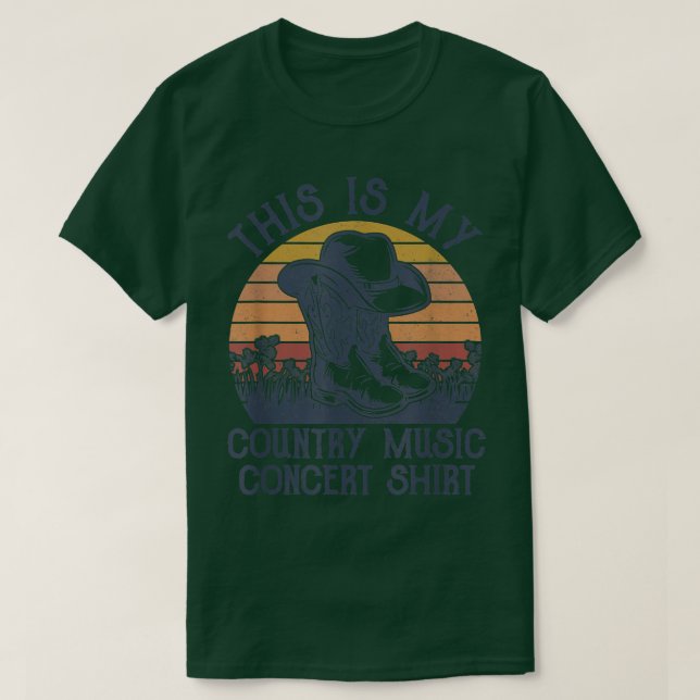 T-shirt C'Est Mon Pays Concert Musique Chemise Western Cou (Design devant)