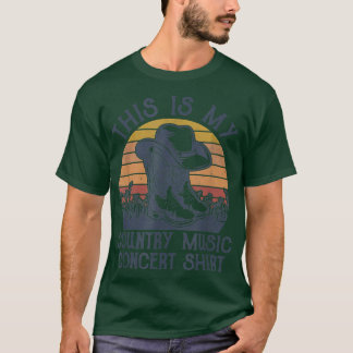 T-shirt C'Est Mon Pays Concert Musique Chemise Western Cou