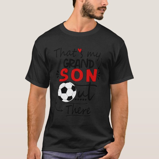 T-shirt C'Est Mon Petit-Fils En Soccer Pour Grand-Mère Gr (Devant)