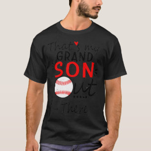T-shirt C'Est Mon Petit-Fils Là-Bas Baseball Pour Grand-Mè