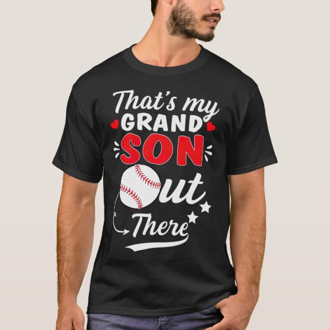 T-shirt C'est mon petit-fils là-bas Baseball pour les enfa (Devant)
