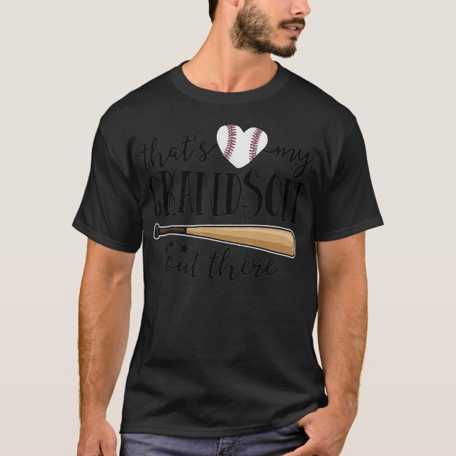 T-shirt C'Est Mon Petit-Fils Là-Bas Cadeau Femmes De Baseb (Devant)