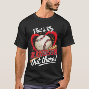 T-shirt C'Est Mon Petit-Fils Là-Bas De Baseball Grand-Mère