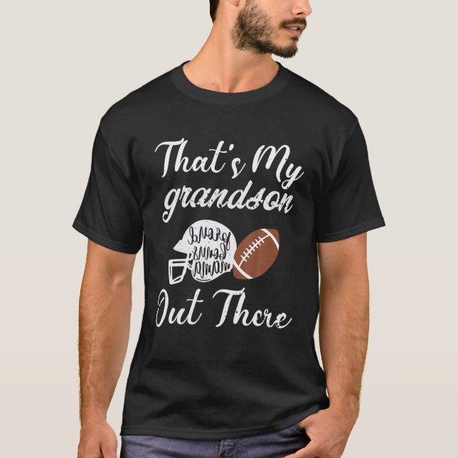 T-shirt C'est mon petit-fils là-bas Football Grandma Quot (Devant)