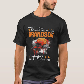 T-shirt C'Est Mon Petit-Fils Là-Bas, Grand-Mère De Basket-
