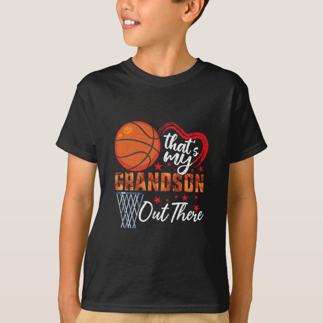 T-shirt C'est mon petit-fils là-bas Sketll Grand-mère (Devant)