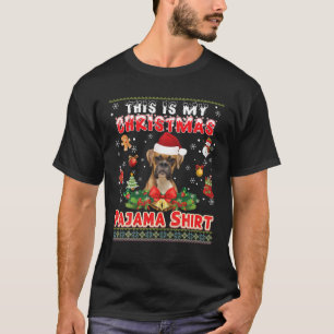 T-shirt C'Est Mon Pijama Chemise De Noël Chien De Boxe