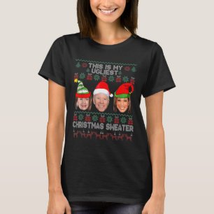 T-shirt C'Est Mon Plus Mauvais Noël Anti-Biden Fun Noël