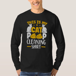 T-shirt C'Est Mon Propriétaire De Chat Nettoyant Le Poop D