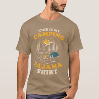 T-shirt C'est mon pyjama de camping rétro drôle campeur ré