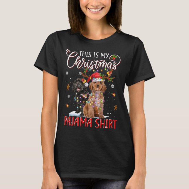 T-shirt C'est mon pyjama de Noël Apoo Lumières de Noël  (Devant)