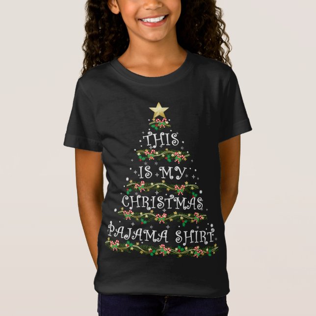 T-Shirt C'est mon pyjama de Noël arbre de Noël (Devant)