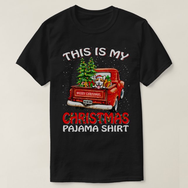 T-shirt C'Est Mon Pyjama De Noël Chemise Pembroke Welsh C (Design devant)