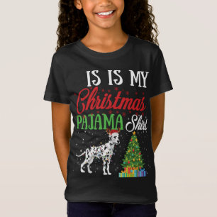 T-Shirt C'Est Mon Pyjama De Noël Chien Amant Dalmatien Gi