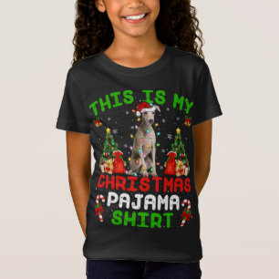 T-Shirt C'Est Mon Pyjama De Noël Chien Grise Italien