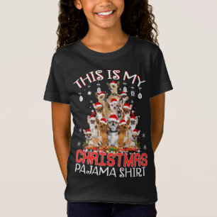 T-Shirt C'Est Mon Pyjama De Noël Chihuahua Père Noël Tree