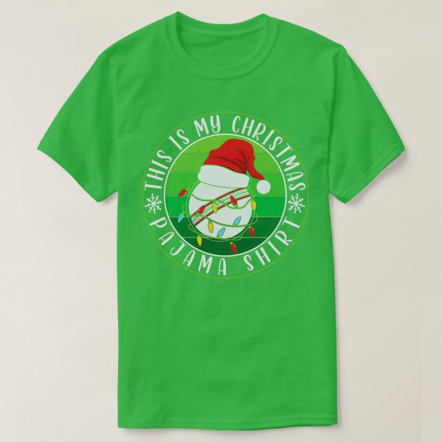T-shirt C'est mon Pyjama de Noël Cricket Bal de Santa Hat (Design devant)