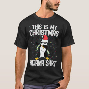 T-shirt C'Est Mon Pyjama De Noël Dabbing Penguin