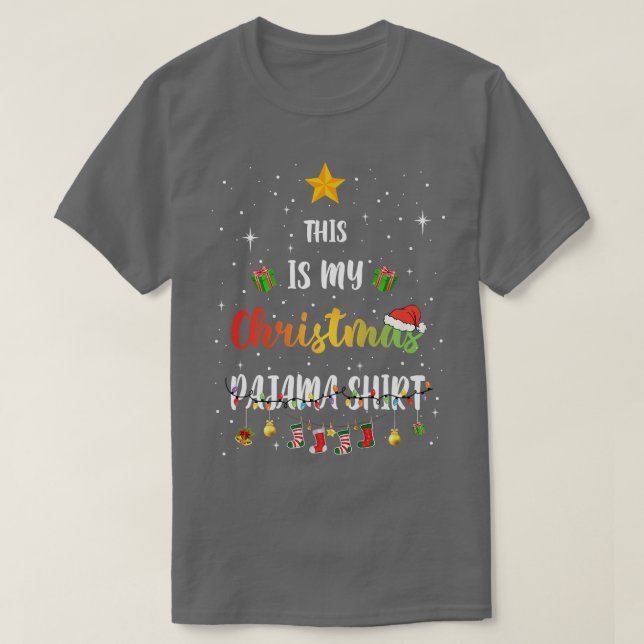 T-shirt C'est mon pyjama de Noël Funny Xmas Light Tree (Design devant)