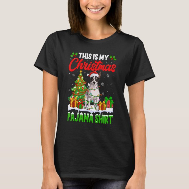 T-shirt C'est mon pyjama de Noël Jack Russell Terrier  (Devant)