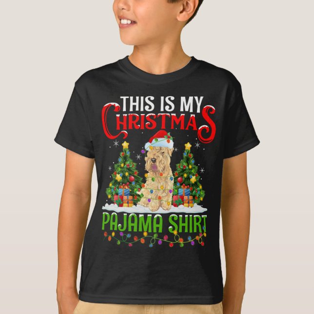 T-shirt C'Est Mon Pyjama De Noël Roue Terrier Christ (Devant)