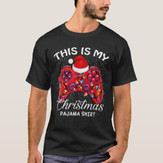 T-shirt C'Est Mon Pyjama De Noël Santa Hat Jeu Vidéo G