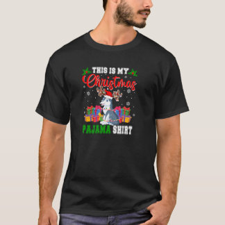 T-shirt C'est mon pyjama de Noël Santa Renne Loup