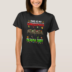 T-shirt C'est mon pyjama de Noël Squad sanglier de Noël