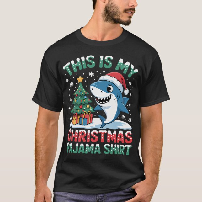 T-shirt C'est mon pyjama de Noël Stingray Fish Noël (Devant)
