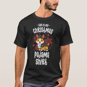 T-shirt C'Est Mon Pyjama De Noël Tricolor Corgi Pjs Xm