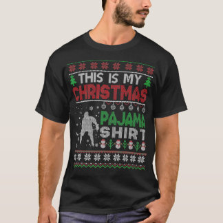 T-shirt C'est mon pyjama de noël Ugly Sweater Hockey Xm